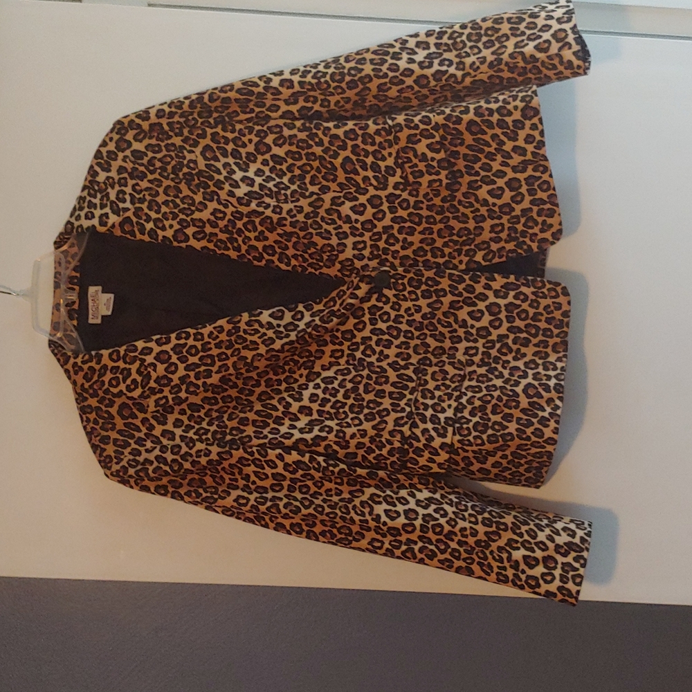 Michael Michael Kors Women's Leopard Print Blazer - Gently Used Size 16